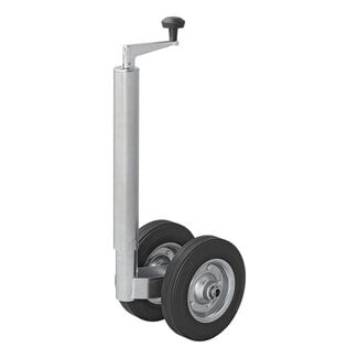 ProPlus Dubbel neuswiel - extra stabiliteit - metalen velg - rubberband - 48 mm buis - 200 x 50 mm