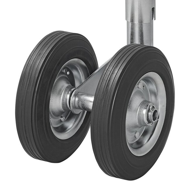 ProPlus Dubbel neuswiel - extra stabiliteit - metalen velg - rubberband - 48 mm buis - 200 x 50 mm