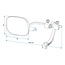 ProPlus Verstelbare caravanspiegel - 410 x 140 x 90 mm - zwart - E57 keurmerk
