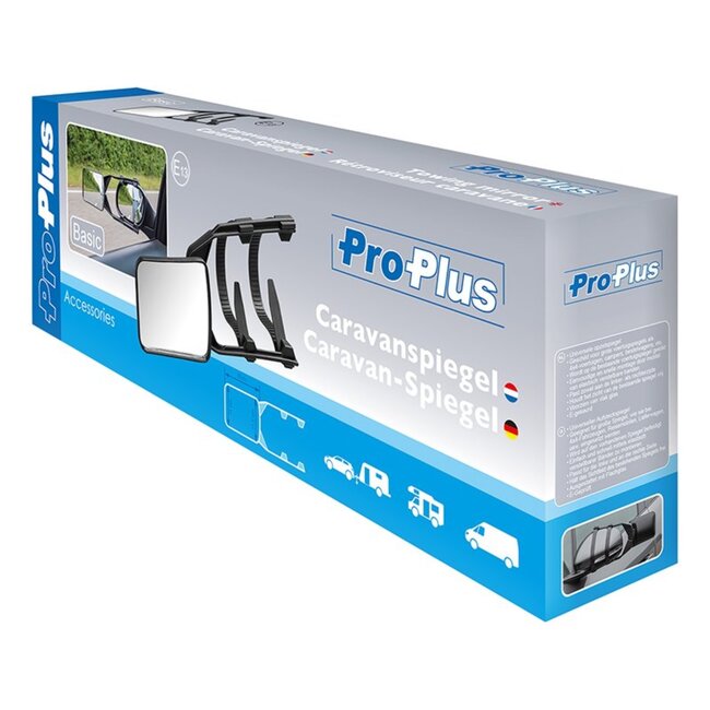 ProPlus Verstelbare caravanspiegel - universeel - zwart - links en rechts