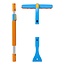ProPlus Sneeuwborstel met ijskrabber - telescopische steel - 86-127 cm - soft grip