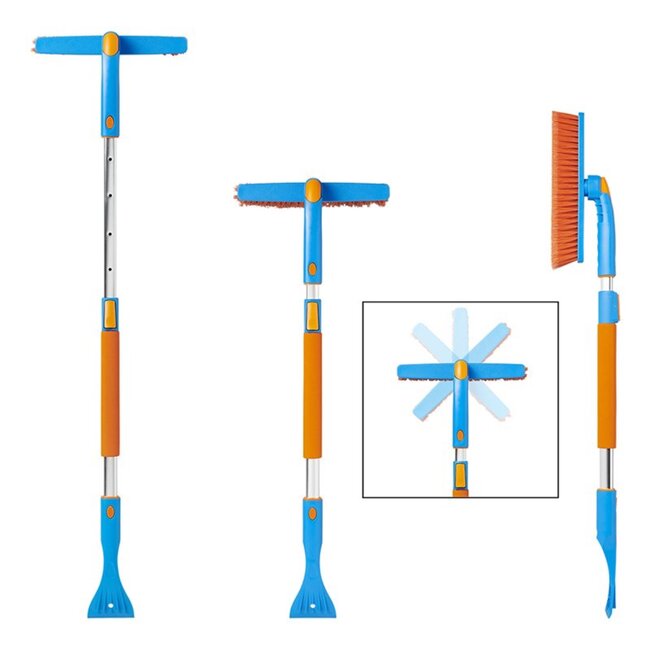 ProPlus Sneeuwborstel met ijskrabber - telescopische steel - 86-127 cm - soft grip