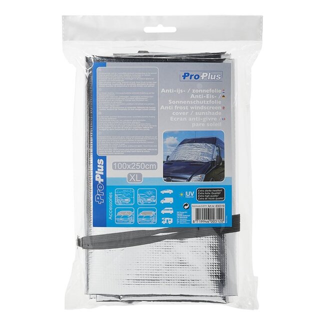 ProPlus Auto zonnescherm - Anti vorst deken - 100 x 250 cm - Winter en zomer bescherming