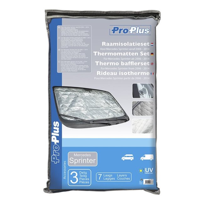 ProPlus Raamisolatieset - Zuignapbevestiging - 7-laags - Voorruit en zijruiten - 3 stuks