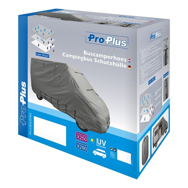 ProPlus Buscamperhoes - 4-laags SFS-stof - Waterdicht en uv-bestendig - 655 x 210 x 227 cm