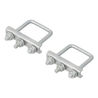 ProPlus U-beugel voor neuswielklem - vierkant 60 mm - set van 2 - thermisch verzinkt - zilver