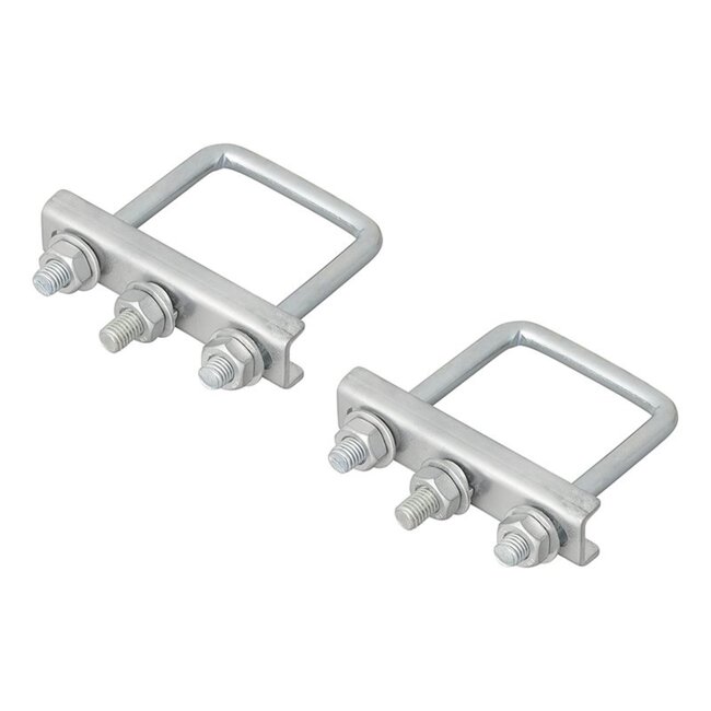 ProPlus U-beugel voor neuswielklem - vierkant 60 mm - set van 2 - thermisch verzinkt - zilver