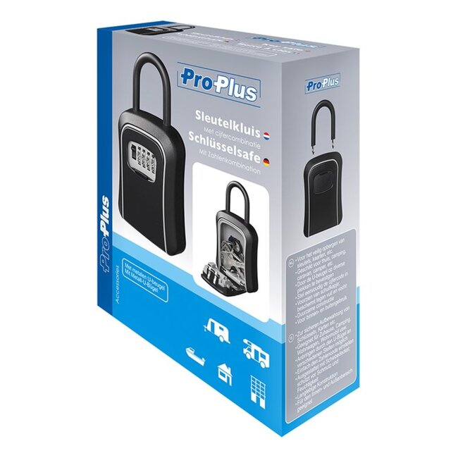 ProPlus Sleutelkluis - Cijfercombinatie - Metalen U-beugel - 11,5 x 9,5 x 4 cm - Weerbestendig