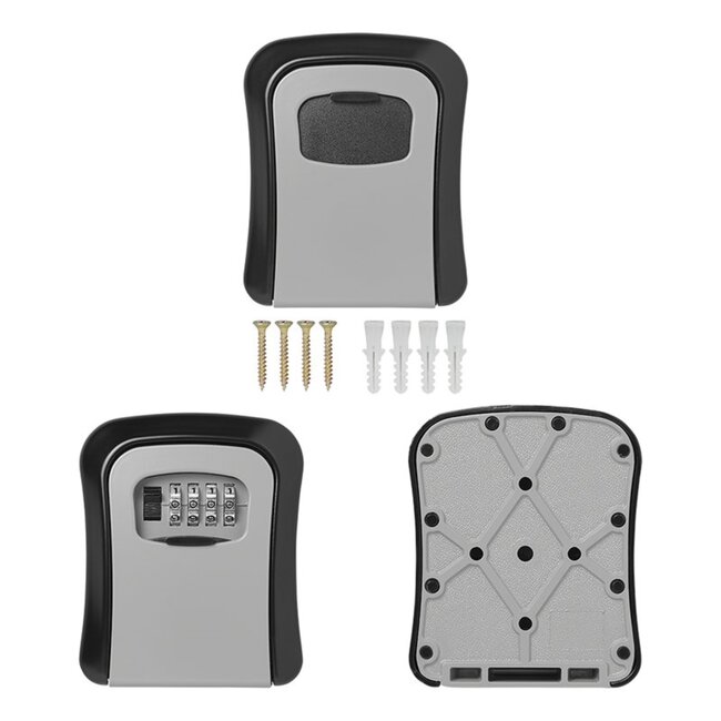 ProPlus Sleutelkluis - Cijfercombinatie - Weerbestendig - 11.5 x 9.5 x 4 cm - Zwart/Grijs