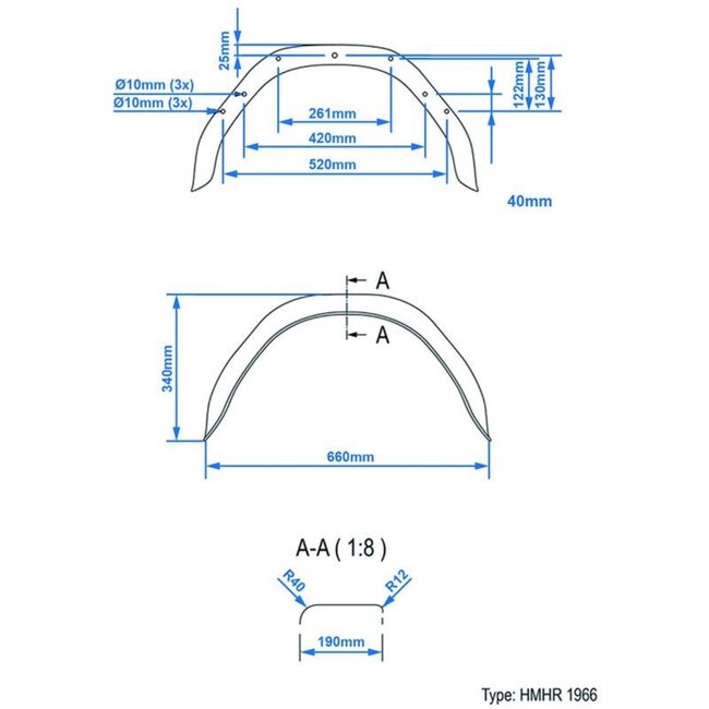 ProPlus Spatbord - Metaal - Verzinkt - Hoekig - 13 inch - Stevig en Duurzaam