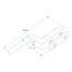 ProPlus Bordscharnier - Ø 11 mm - Verzinkt - 123 x 57 x 24 mm