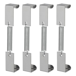 ProPlus Kentekenplaatklem met veer - verzinkt staal - 124 x 24 mm - set van 4 stuks