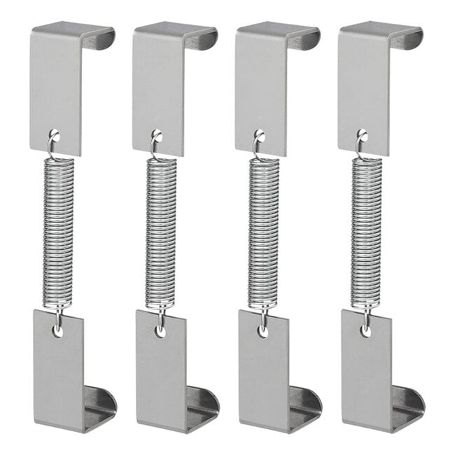 ProPlus Kentekenplaatklem met veer - verzinkt staal - 124 x 24 mm - set van 4 stuks