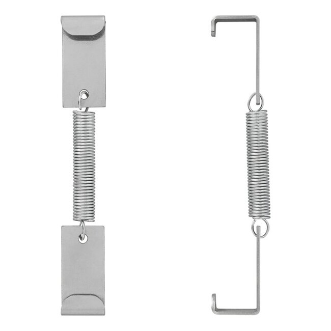 ProPlus Kentekenplaatklem met veer - verzinkt staal - 124 x 24 mm - set van 4 stuks