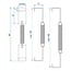ProPlus Kentekenplaatklem met veer - verzinkt staal - 124 x 24 mm - set van 4 stuks