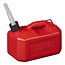 ProPlus Compacte jerrycan - 5 liter - kunststof - rood - UN-gekeurd - laag model