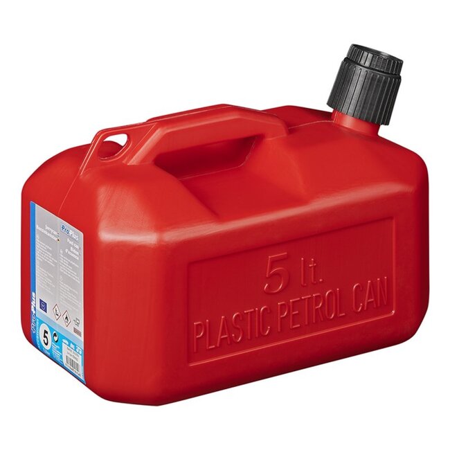 ProPlus Compacte jerrycan - 5 liter - kunststof - rood - UN-gekeurd - laag model