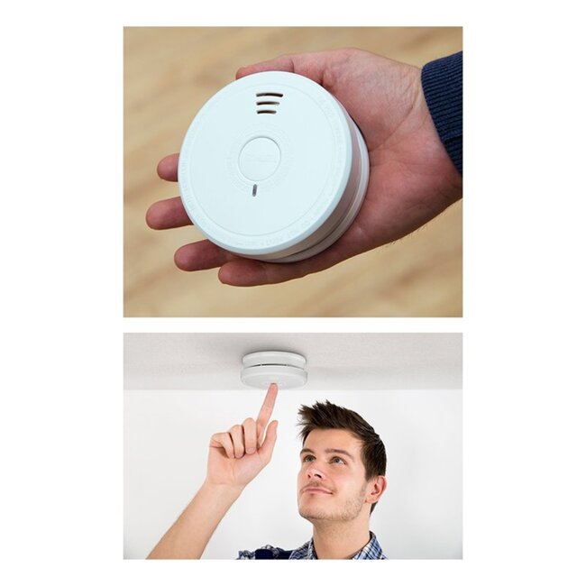 Alecto Optische rookmelder - extra luid alarm - time-out en hush knoppen - 9V batterij