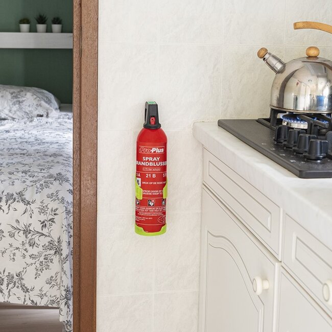 ProPlus Wandhouder brandblusser - 750 ml - fluorescerend groen - duurzaam - eenvoudig te monteren