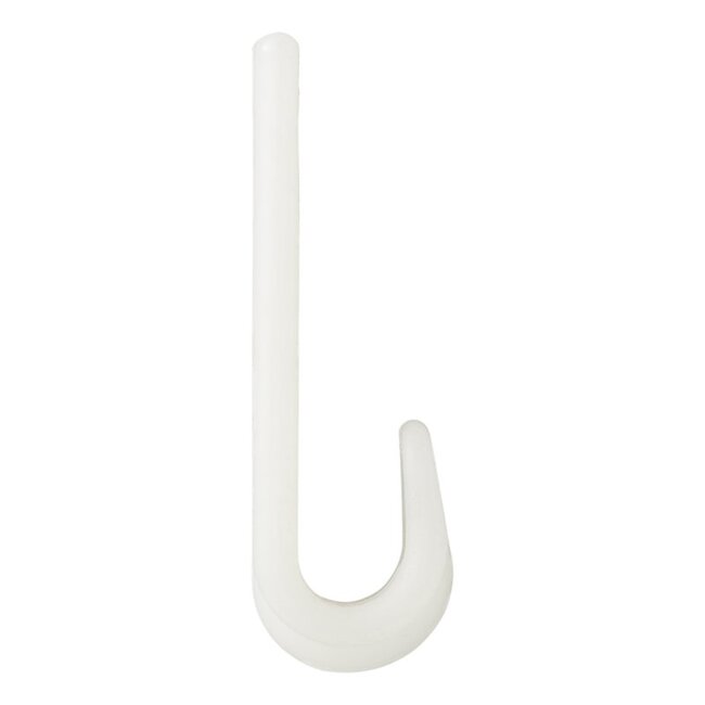 ProPlus Schroefbare haak - kunststof - 10 x 65 mm - wit - veelzijdig en stijlvol