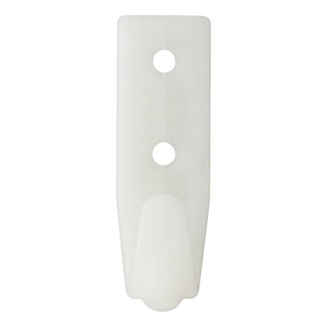 ProPlus Schroefbare haak - kunststof - 10 x 65 mm - wit - veelzijdig en stijlvol