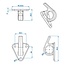 ProPlus Set touwhaken - kunststof - met oog - 48 x 45 mm - 5 stuks