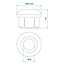 ProPlus Wielmoer set - M12 x 1.5 mm - Conisch bol - 18 mm lengte - 5 stuks