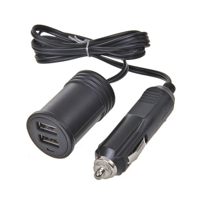 ProPlus Verlengkabel met USB lader - 2-weg - 1 meter - 12/24V - Snelle oplading