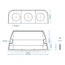ProPlus Opbouwframe - Drievoudig - 3 x Ø 29 mm - Zwart - Kunststof