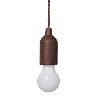 Pro Plus Hanglamp - Retro - Houtmotief - 90 cm Koord - 2800K - 1 Watt