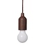 ProPlus Retro hanglamp - Houtmotief - LED - Warm licht - 90 cm koord - 1 Watt