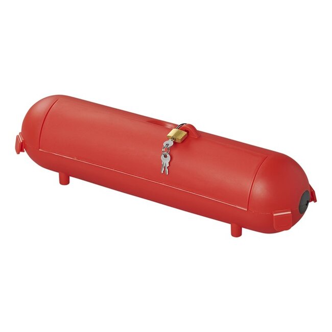 ProPlus Veiligheidsbox voor CEE stekkers - spatwaterdicht - met hangslot - Ø 9 x 37 cm - rood