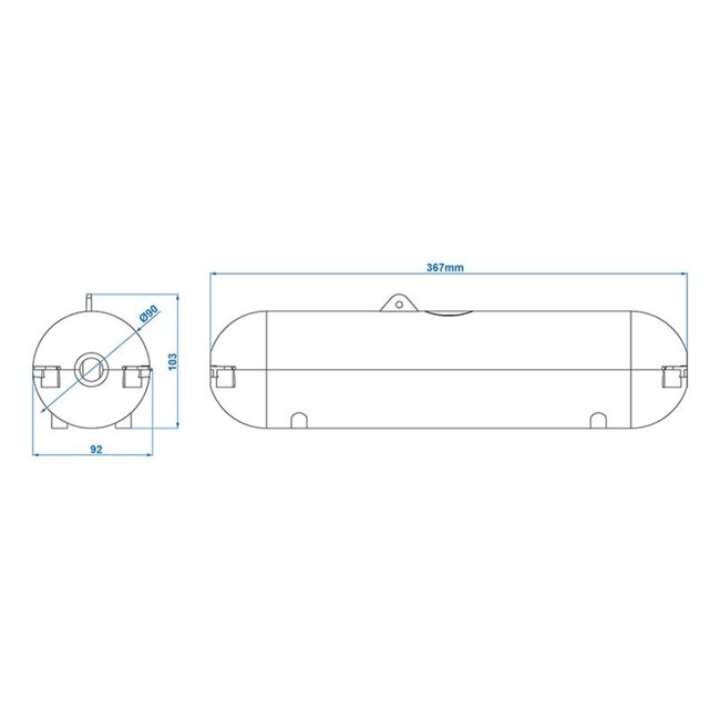 ProPlus Veiligheidsbox voor CEE stekkers - spatwaterdicht - met hangslot - Ø 9 x 37 cm - rood
