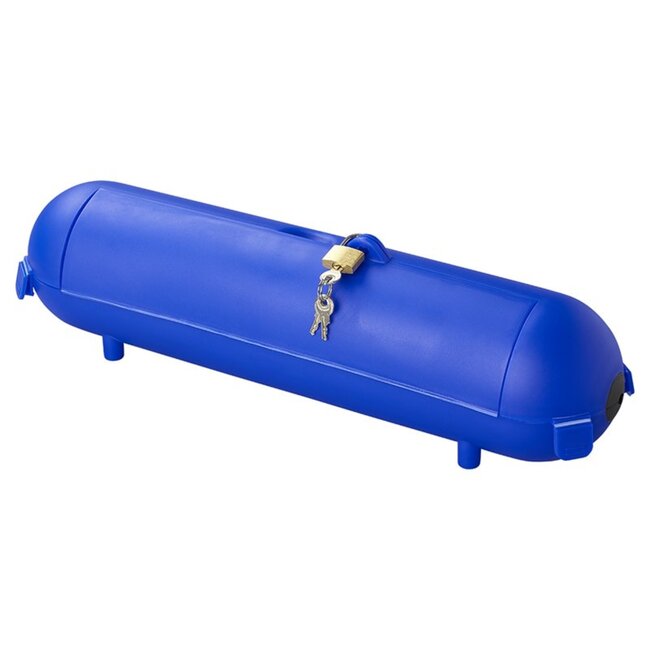 ProPlus Veiligheidsbox voor CEE stekkers - spatwaterdicht - met hangslot - IP44 - Ø 9 x 37 cm - blauw