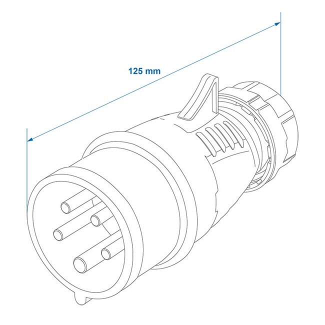 ProPlus 5-polige krachtstroomstekker - 16A - IP44 - 6400W