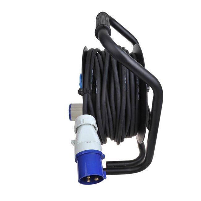 ProPlus Kabelhaspel - 25 meter - 3 x 2,5 mm² - 2 Schuko WCD - CEE Stekker