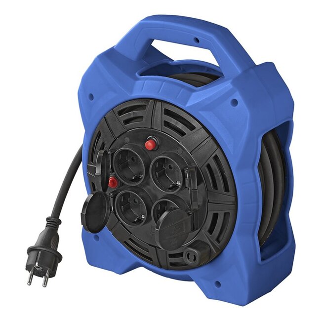 ProPlus Kabelhaspel - 4 aansluitingen - 15 meter - 18W LED - met stroomonderbreker