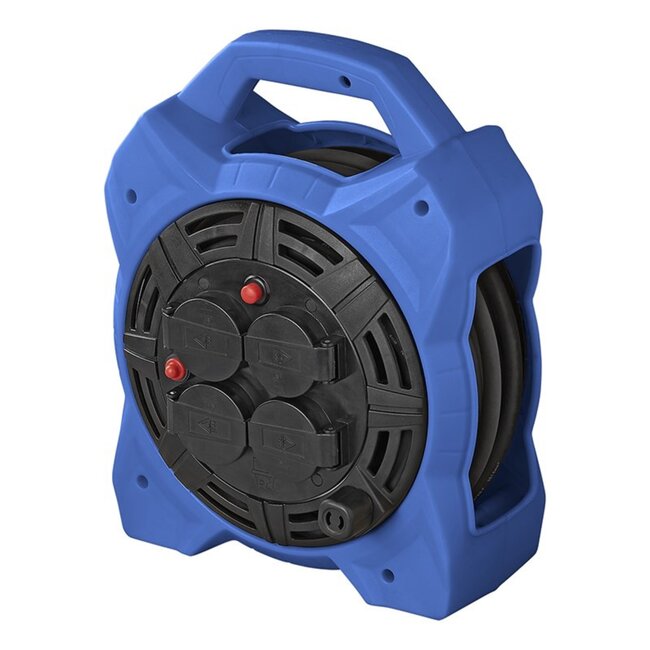 ProPlus Kabelhaspel - 4 aansluitingen - 15 meter - 18W LED - met stroomonderbreker