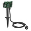 ProPlus Dubbele tuincontactdoos - 2-voudig - 2 meter kabel - IP44 - 3680W vermogen