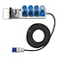 Pro Plus Tent-/vouwwagen Stekkerdoos - 10 meter - 3 x 2.5 mm2 - 3 Stopcontacten - MCCB - ALS - 2 x USB