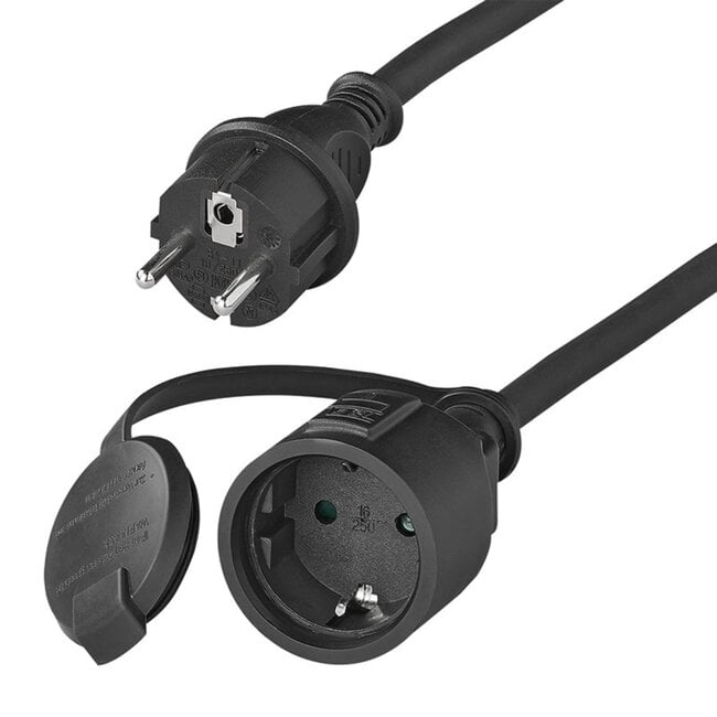ProPlus Verlengkabel - 25 meter - 3 x 2,5 mm² - Zwart - Voor binnengebruik