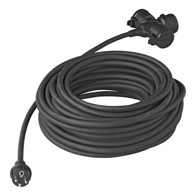 ProPlus Stekkerdoos - 3-voudig - 20 meter - IP44 - Neopreenkabel