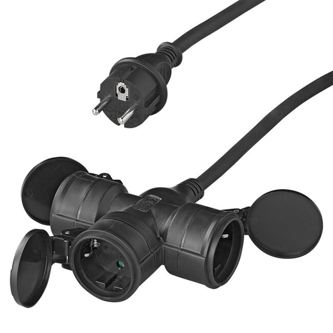 ProPlus 3-voudige stekkerdoos - 10 meter - IP44 - H07RN-F kabel - 3680W