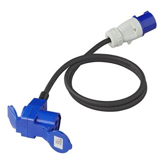 ProPlus Verloopkabel - 150 cm - CEE stekker - Haakse CEE contrastekker - Schuko stopcontact