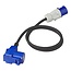 ProPlus Verloopkabel - 150 cm - CEE stekker - Haakse CEE contrastekker - Schuko stopcontact