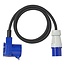 ProPlus Verloopkabel - 150 cm - CEE stekker - Haakse CEE contrastekker - Schuko stopcontact