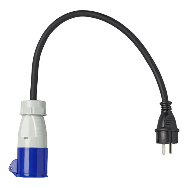 ProPlus Verloopkabel - 40 cm - Schuko naar CEE - 3 x 2.5 mm² - IP44 - Camping en Boot