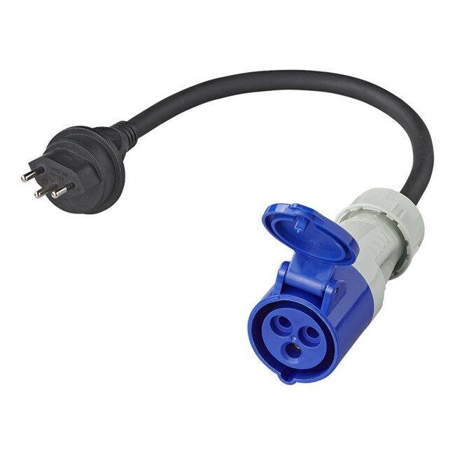 ProPlus Verloopkabel - 40 cm - Zwitserse stekker naar CEE - 3 x 2.5 mm² - IP44