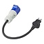 ProPlus Verloopkabel - 40 cm - Zwitserse stekker naar CEE - 3 x 2.5 mm² - IP44