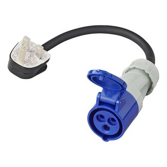 ProPlus Verloopkabel - 40 cm - UK stekker naar CEE - IP44 - Camping en boot